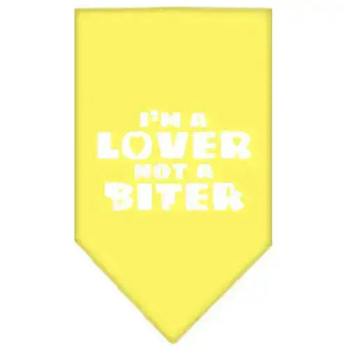 I_m-A-Lover-Not-A-Biter-Screen-Print-Bandana-Yellow-Large-GreatEagleInc-319339414
