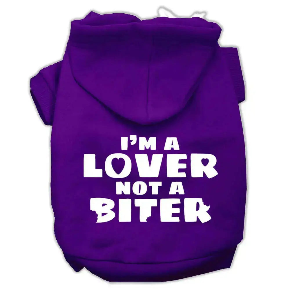 I_m-A-Lover-Not-A-Biter-Screen-Printed-Dog-Pet-Hoodies-Purple-Size-Xxl-GreatEagleInc-319020474