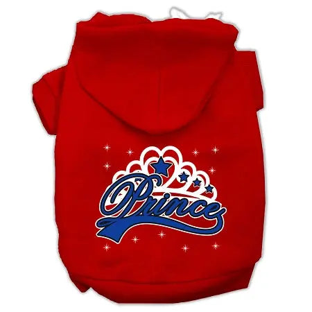 I'm A Prince Screen Print Pet Hoodies Red Size Xxl Default Title