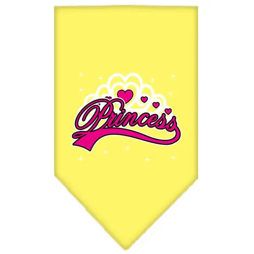 I'm A Princess Screen Print Bandana Yellow Small Default Title