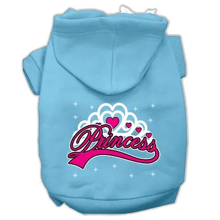 I'm A Princess Screen Print Pet Hoodies Baby Blue Size Xl Default Title