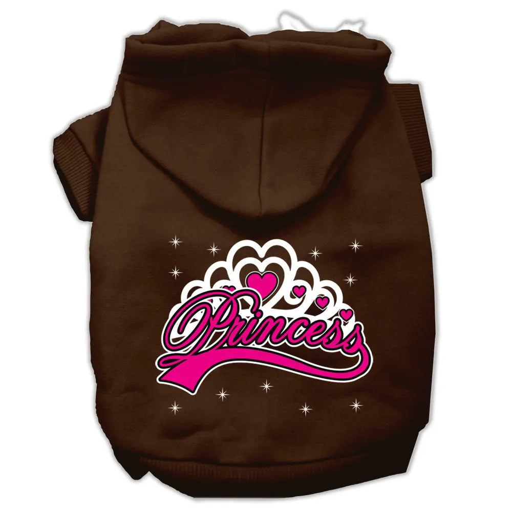 I'm A Princess Screen Print Pet Hoodies Brown Size Med Default Title