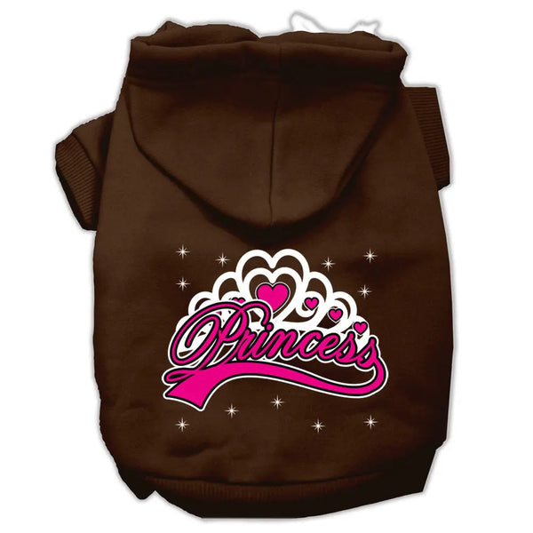 I'm A Princess Screen Print Pet Hoodies Brown Size Sm Default Title