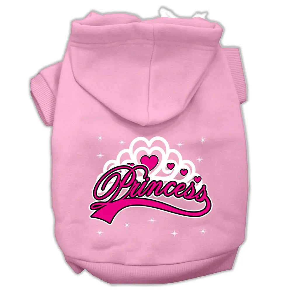 I'm A Princess Screen Print Pet Hoodies Light Pink Size Xs Default Title