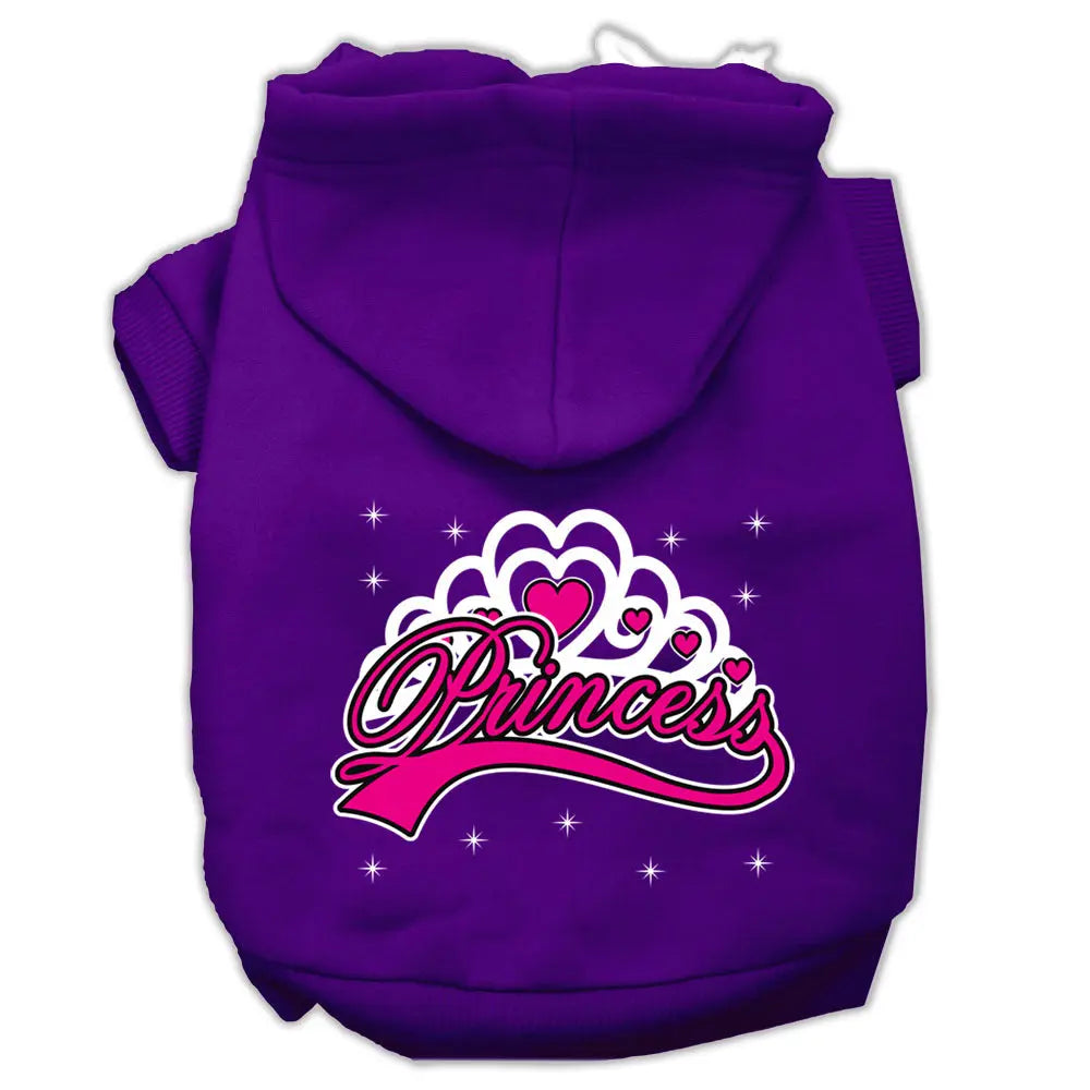 I'm A Princess Screen Print Pet Hoodies Purple Size Xl Default Title