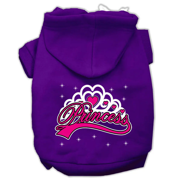 I'm A Princess Screen Print Pet Hoodies Purple Size Xxl Default Title