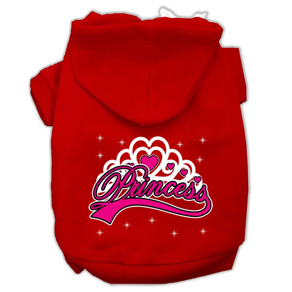 I'm A Princess Screen Print Pet Hoodies Red Size Lg Default Title