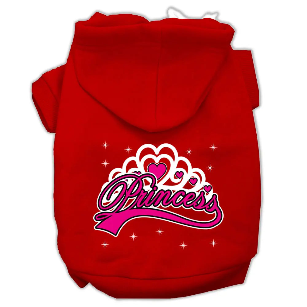 I'm A Princess Screen Print Pet Hoodies Red Size Xs Default Title