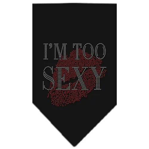 I'm Too Sexy Rhinestone Bandana Black Large Default Title