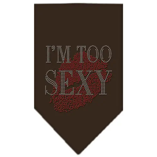 I'm Too Sexy Rhinestone Bandana Cocoa Large Default Title