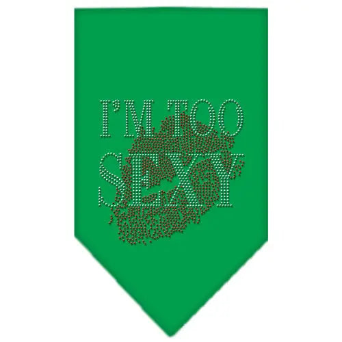 I'm Too Sexy Rhinestone Bandana Emerald Green Large Default Title