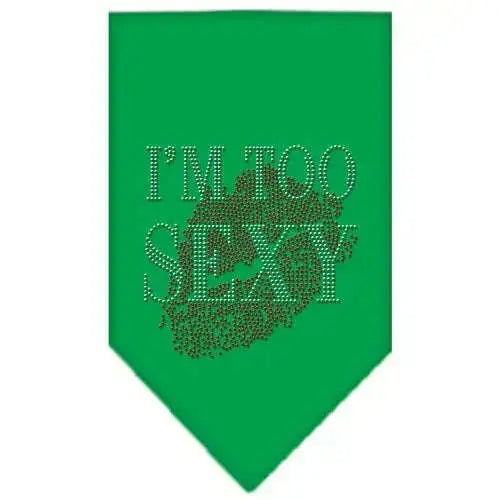I_m-Too-Sexy-Rhinestone-Bandana-Emerald-Green-Small-GreatEagleInc-319298817