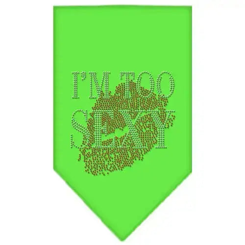 I_m-Too-Sexy-Rhinestone-Bandana-Lime-Green-Large-GreatEagleInc-319299982