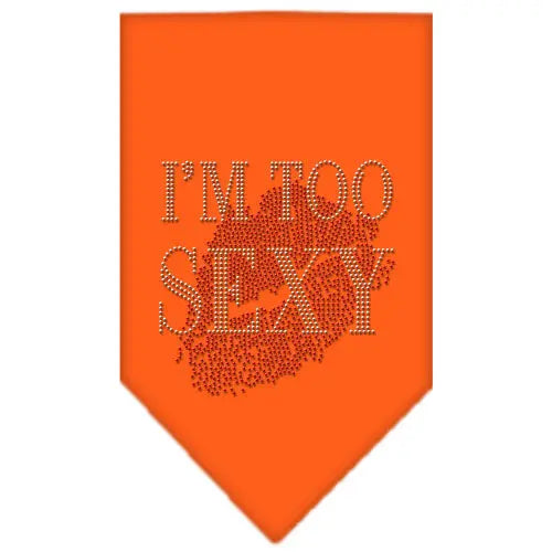 I'm Too Sexy Rhinestone Bandana Orange Small Default Title