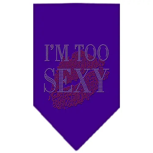 I'm Too Sexy Rhinestone Bandana Purple Large Default Title