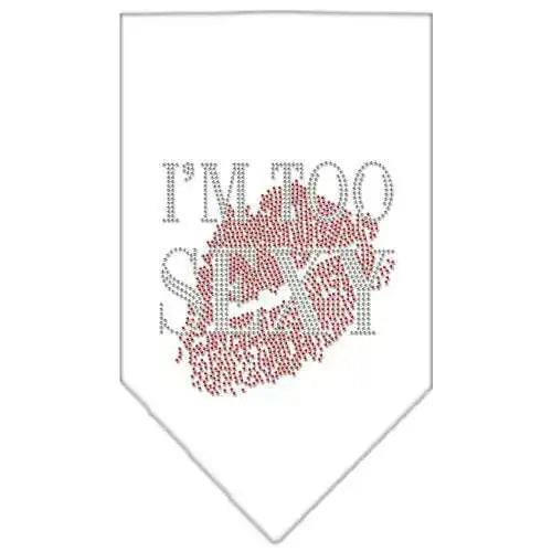 I_m-Too-Sexy-Rhinestone-Bandana-White-Small-GreatEagleInc-319298159