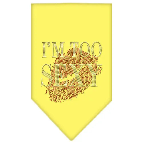 I'm Too Sexy Rhinestone Bandana Yellow Large Default Title