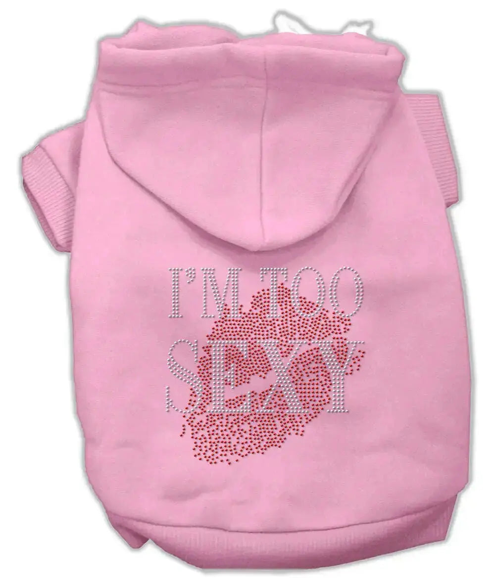 I_m-Too-Sexy-Rhinestone-Hoodies-Pink-M-GreatEagleInc-319466826