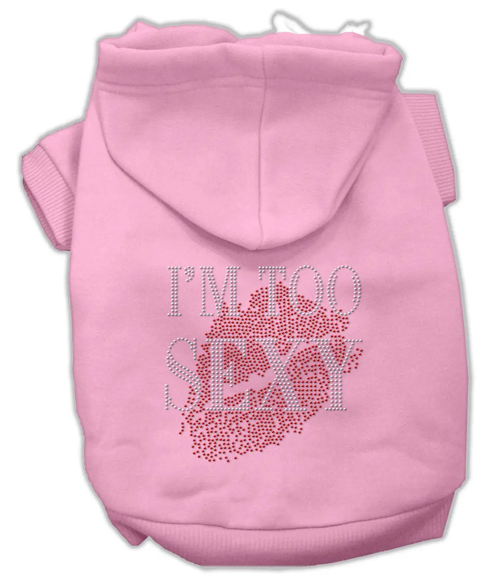 I'm Too Sexy Rhinestone Hoodies Pink S Default Title