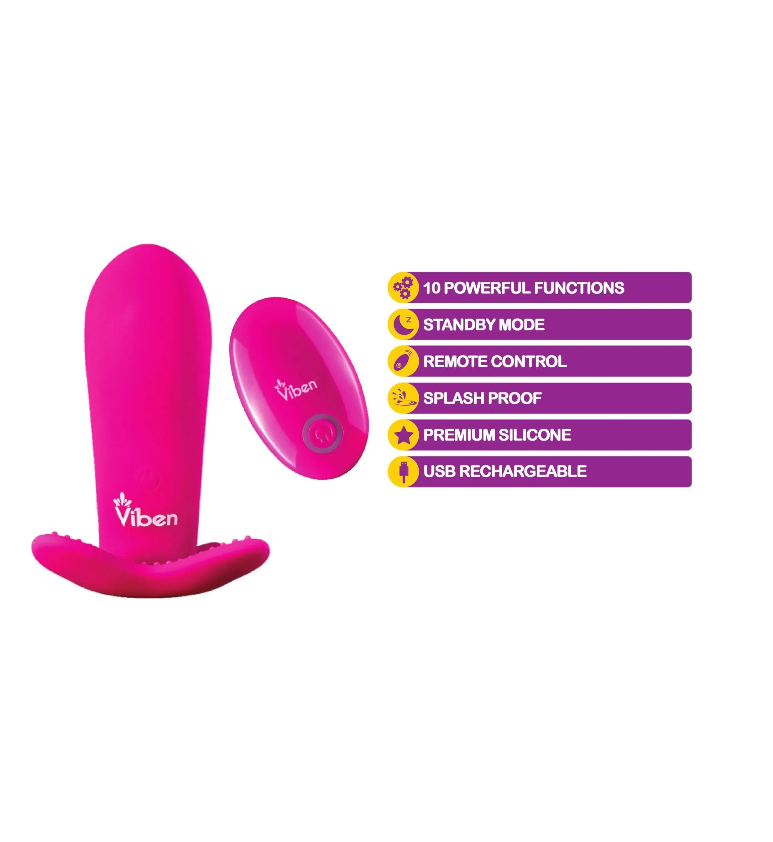Intrigue - Remote Control 10-Function Panty Vibe - Hot Pink Default Title