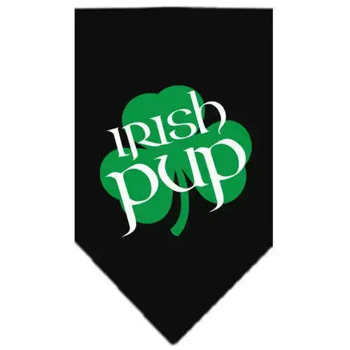 Irish-Pup-Screen-Print-Bandana-Black-Large-GreatEagleInc-319338390