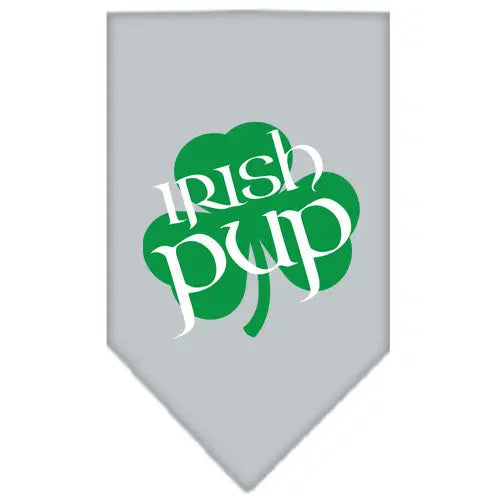 Irish Pup Screen Print Bandana Grey Large Default Title