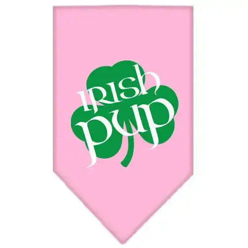 Irish-Pup-Screen-Print-Bandana-Light-Pink-Large-GreatEagleInc-319337943