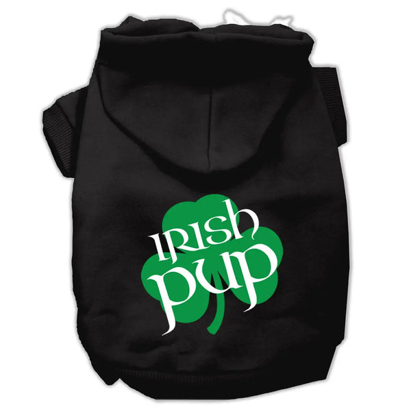 Irish Pup Screen Print Pet Hoodies Black Size Xxl Default Title