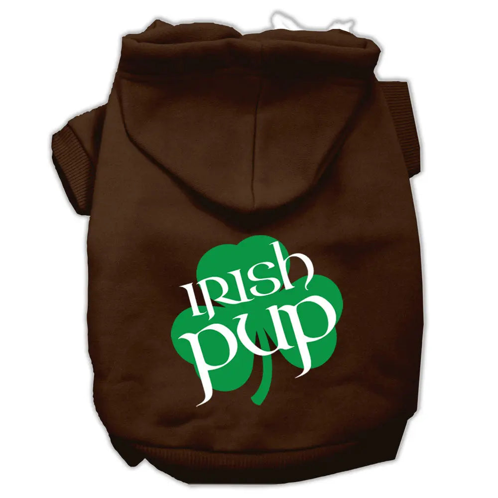 Irish Pup Screen Print Pet Hoodies Brown Size Xxl Default Title