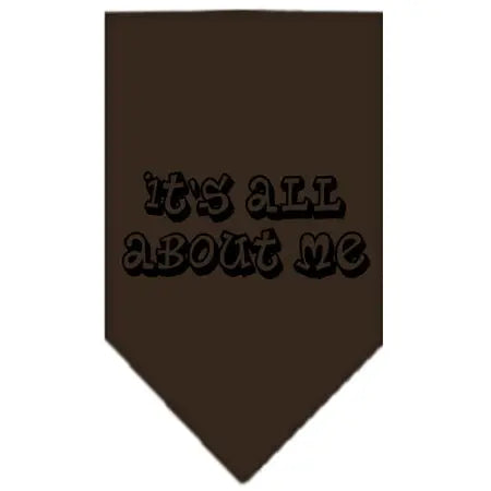 It's All About Me Screen Print Bandana Cocoa Small Default Title