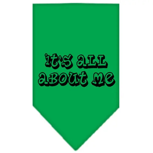 It's All About Me Screen Print Bandana Emerald Green Large Default Title