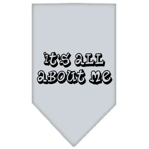 It's All About Me Screen Print Bandana Grey Small Default Title