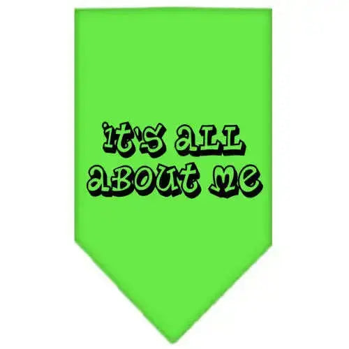 It_s-All-About-Me-Screen-Print-Bandana-Lime-Green-Large-GreatEagleInc-319161165