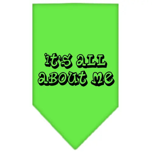 It's All About Me Screen Print Bandana Lime Green Large Default Title