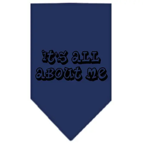 It's All About Me Screen Print Bandana Navy Blue Small Default Title