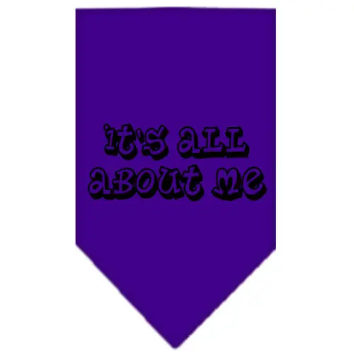 It's All About Me Screen Print Bandana Purple Large Default Title