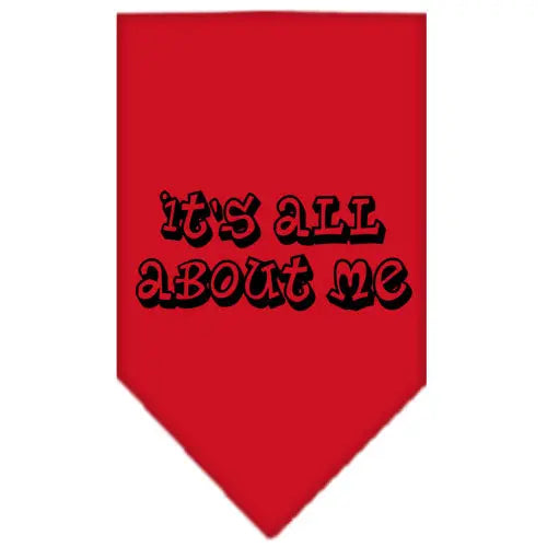 It's All About Me Screen Print Bandana Red Large Default Title