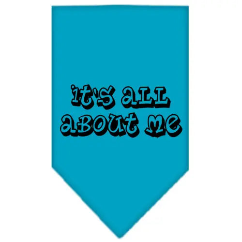 It's All About Me Screen Print Bandana Turquoise Large Default Title
