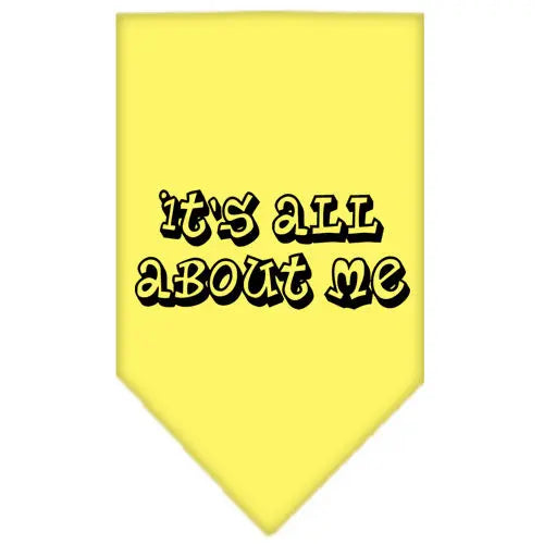 It's All About Me Screen Print Bandana Yellow Small Default Title