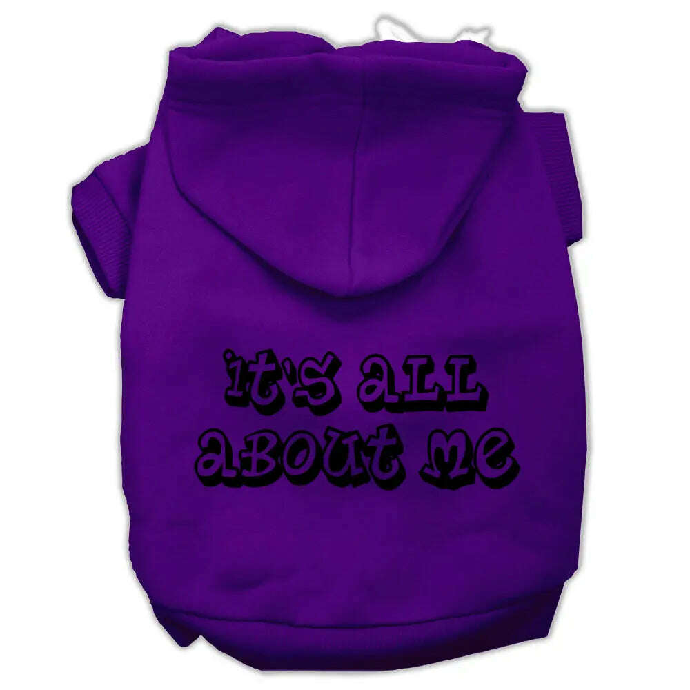 It_s-All-About-Me-Screen-Print-Pet-Hoodies-Purple-Size-Sm-GreatEagleInc-333894769