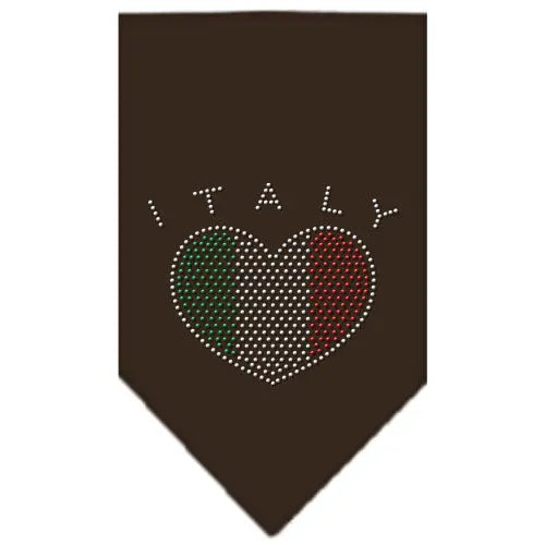 Italy Rhinestone Bandana Cocoa Large Default Title