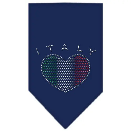 Italy Rhinestone Bandana Navy Blue Large Default Title