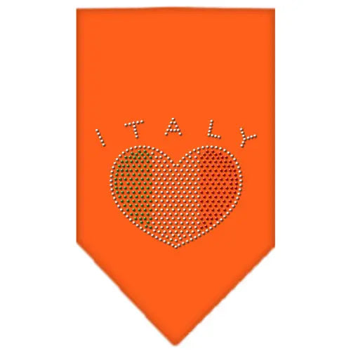 Italy Rhinestone Bandana Orange Small Default Title
