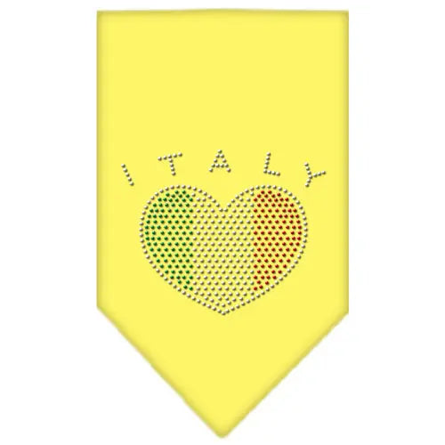 Italy Rhinestone Bandana Yellow Small Default Title