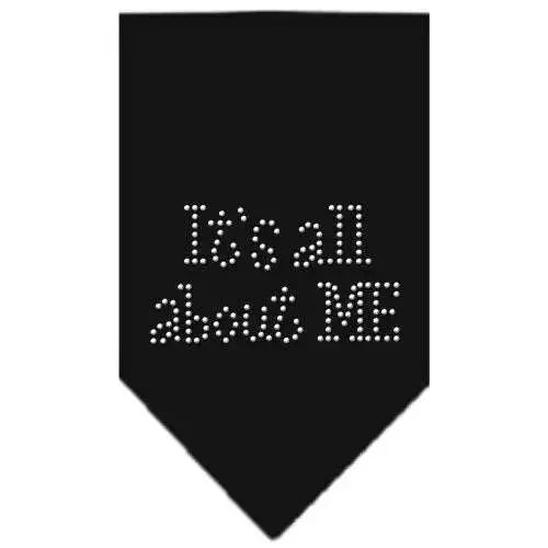 Its-All-About-Me-Rhinestone-Bandana-Black-Small-GreatEagleInc-333938536