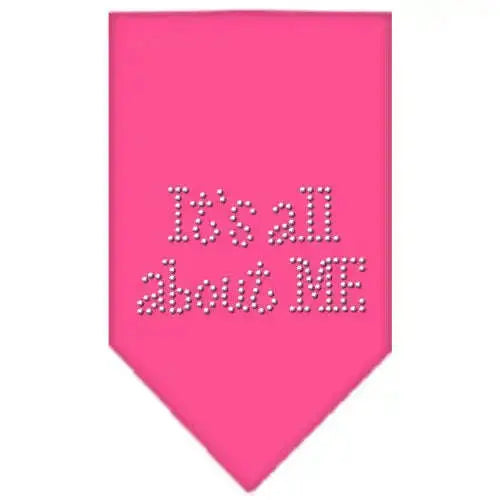 Its-All-About-Me-Rhinestone-Bandana-Bright-Pink-Small-GreatEagleInc-333874040