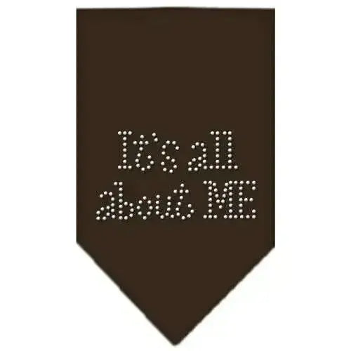 Its-All-About-Me-Rhinestone-Bandana-Cocoa-Large-GreatEagleInc-333874472