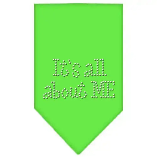 Its-All-About-Me-Rhinestone-Bandana-Lime-Green-Large-GreatEagleInc-333874340