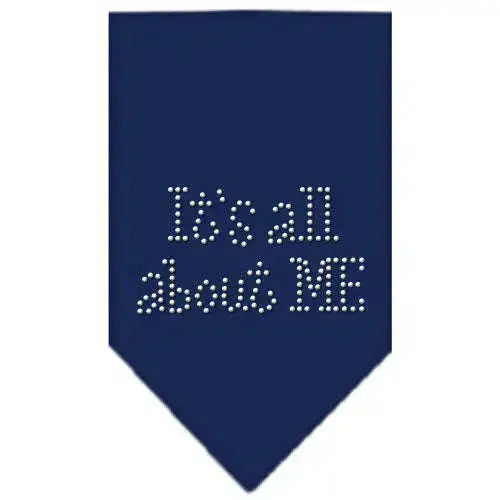 Its-All-About-Me-Rhinestone-Bandana-Navy-Blue-Large-GreatEagleInc-333874270