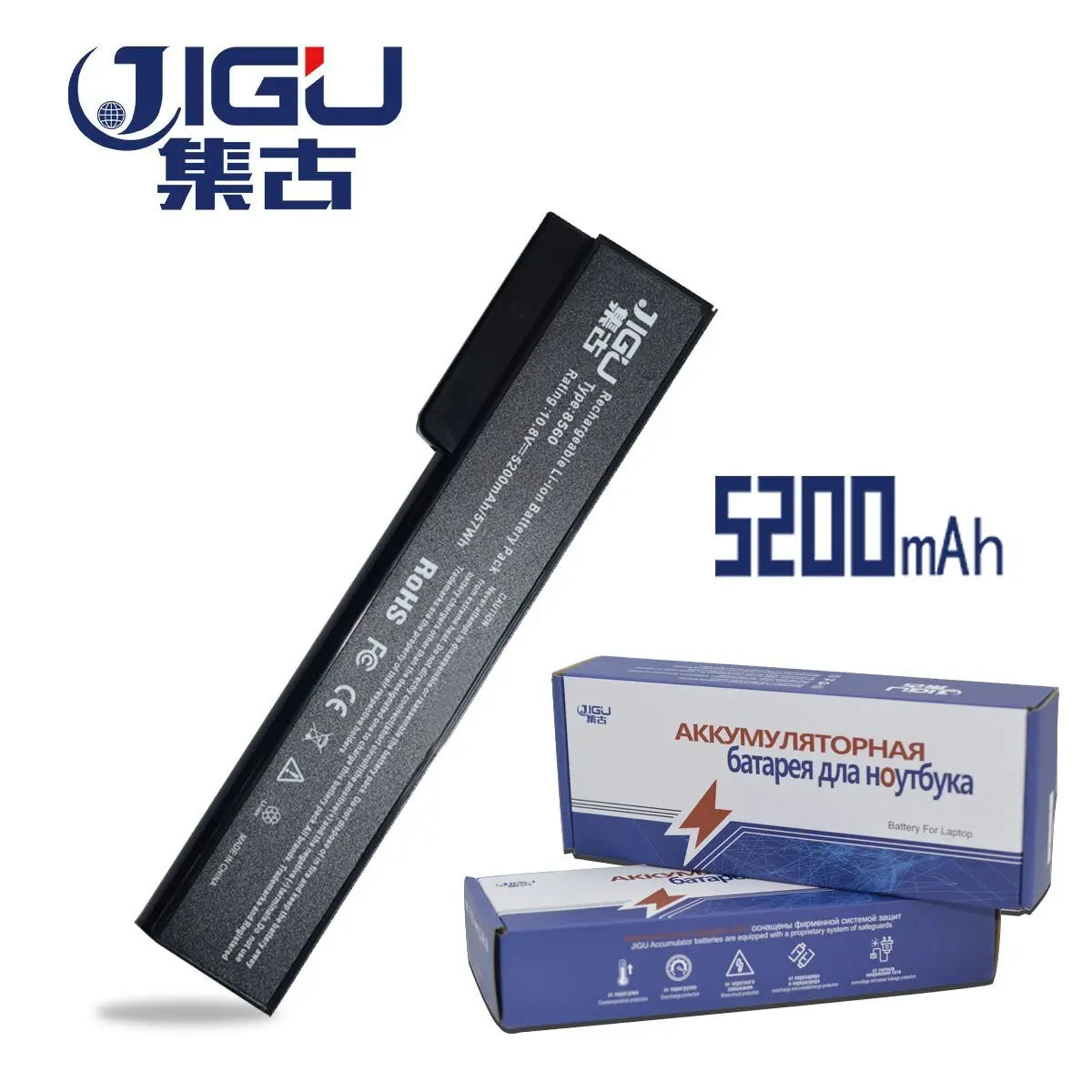 JIGU 6 Cells Laptop Battery For HP 628369-421 8460 CC06XL 628664-001 For EliteBook 8460w 8470p 8460p 8470w 8560p 8570p - GreatEagleInc
